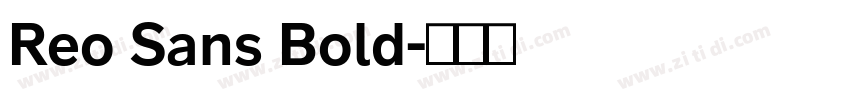 Reo Sans Bold字体转换